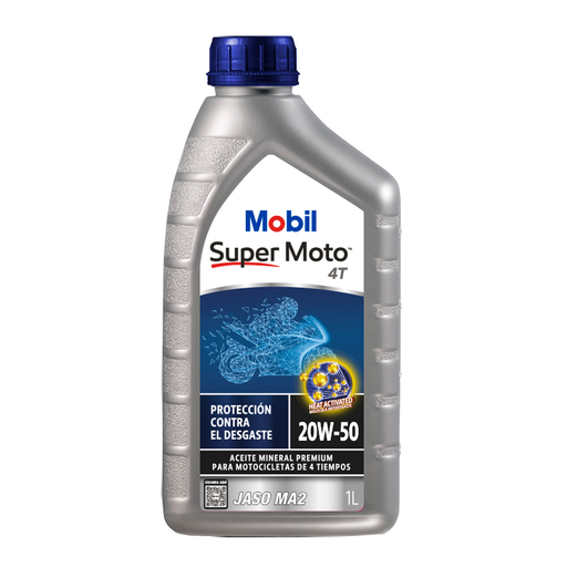 [ACE-MOB-20W501L4T] Aceite 20w50 Super Moto 4T JASO MA2 Mobil 1 Litro